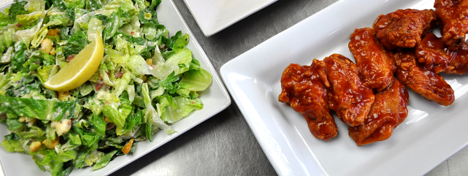 WINGS AND SALAD
